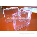 China supplier OEM factory customized PVC clear plastic pink cosmetic pouch